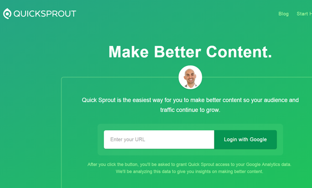 QuickSprout Website Analyzer